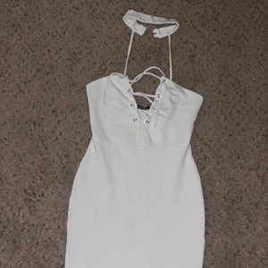 White bodycon dress